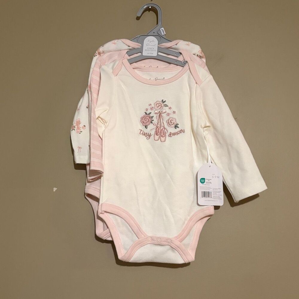 Kyle + Deena Baby Girl 3 Pack Bodysuit Tiny Dancer Embroidered Dance 3-6 Month